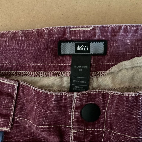 REI Women’s Hiking Capris Burgundy Size 12 - Picture 2 of 4